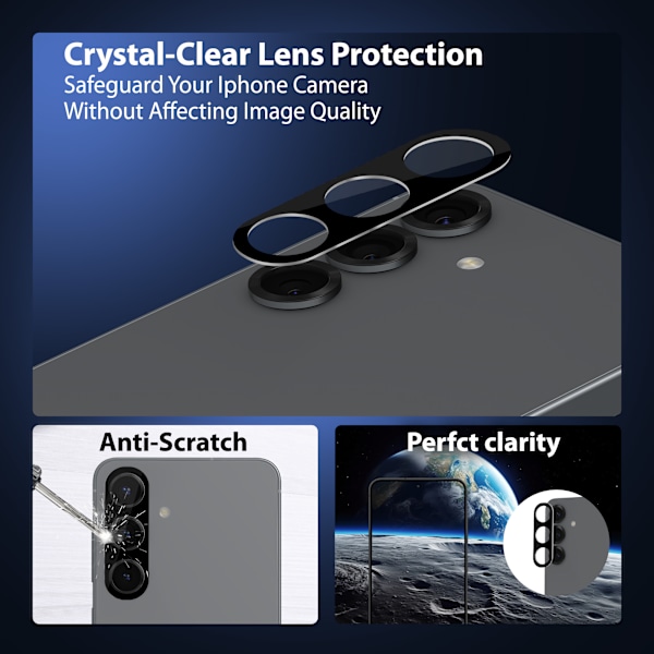 2-Pack Samsung S25 Skærmbeskyttelse & 2-Pack linsebeskyttelse - Hærdet Glas 9H - Super kvalitet 3D