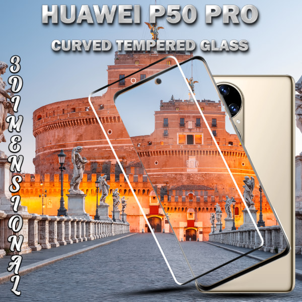 Huawei P50 Pro - Härdat Glas 9H – 3D Super kvalitet Skärmskydd