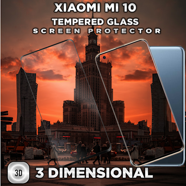 1-Pack XIAOMI MI 10 Skærmbeskyttelse - Hærdet Glas 9H - Super kvalitet 3D