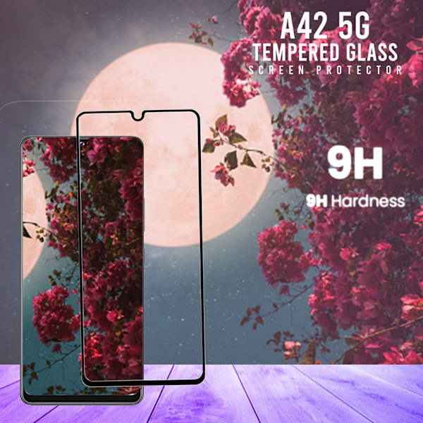 1-Pack SAMSUNG GALAXY A42 Näytönsuoja - Karkaistu Lasi 9H - Super laatu 3D