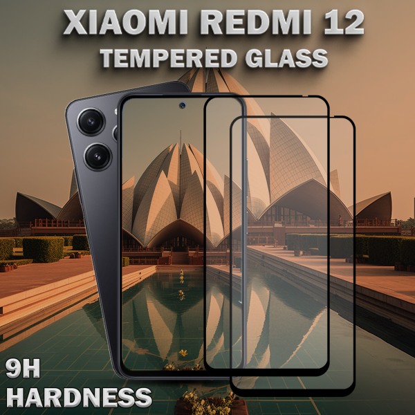 2-Pack XIAOMI REDMI 12 Skärmskydd - Härdat Glas 9H - Super kvalitet 3D