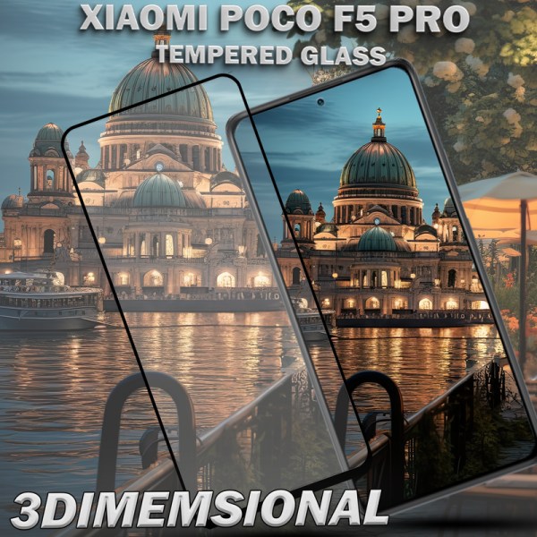 1-Pack XIAOMI POCO F5 PRO Skärmskydd - Härdat Glas 9H - Super kvalitet 3D