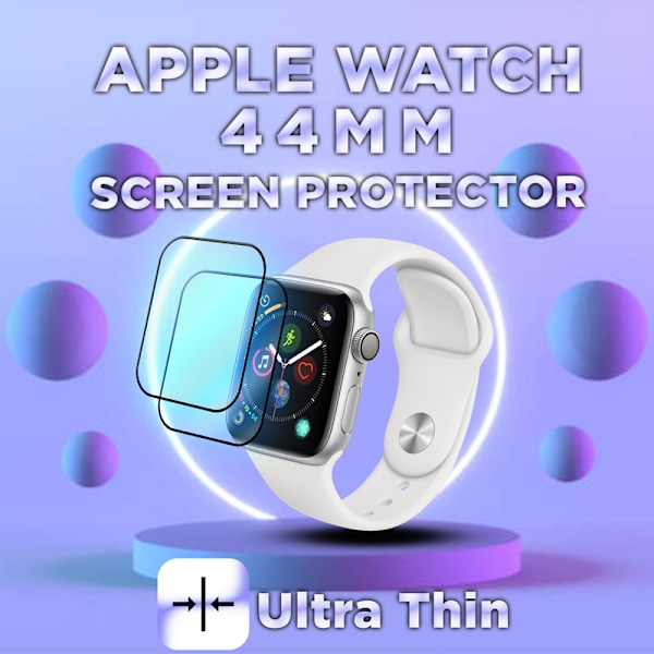 2-Pack APPLE WATCH 44MM Skærmbeskyttelse - Hærdet Glas 9H - Super kvalitet 3D