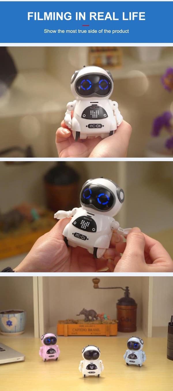 Intelligent robotlegetøj til børn med stemmesamtale og dansefunktion Vit