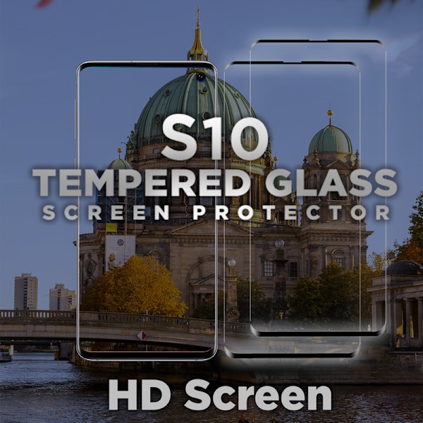 2 Pack Samsung Galaxy S10 - Härdat glas 9H – Super kvalitet 3D