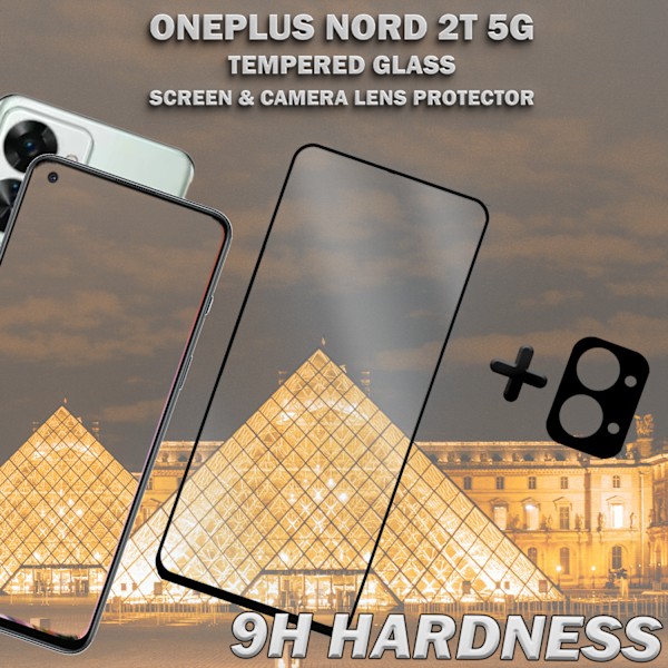 1-Pack ONEPLUS NORD 2T Skærmbeskyttelse & 1-Pack linsebeskyttelse - Hærdet Glas 9H - Super kvalitet 3D