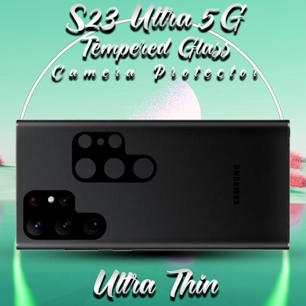 2-Pack Linsskydd Samsung Galaxy S23 Ultra (5G) - Härdat Glas 9H - Super 3D Linsskydd