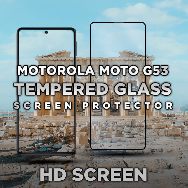 Motorola Moto G53 - Härdat Glas 9H - Super kvalitet 3D Skärmskydd