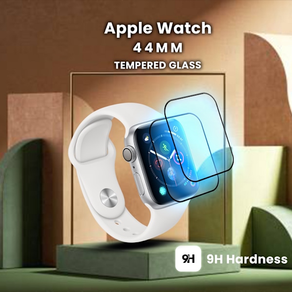 2-Pack APPLE WATCH 44MM Skærmbeskyttelse - Hærdet Glas 9H - Super kvalitet 3D