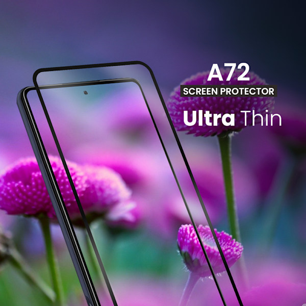 1-Pack SAMSUNG GALAXY A72 Skærmbeskyttelse - Hærdet Glas 9H - Super kvalitet 3D
