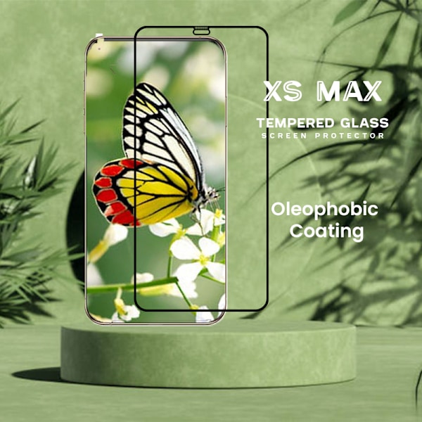 1-Pack IPHONE XS MAX Skærmbeskyttelse - Hærdet Glas 9H - Super kvalitet 3D