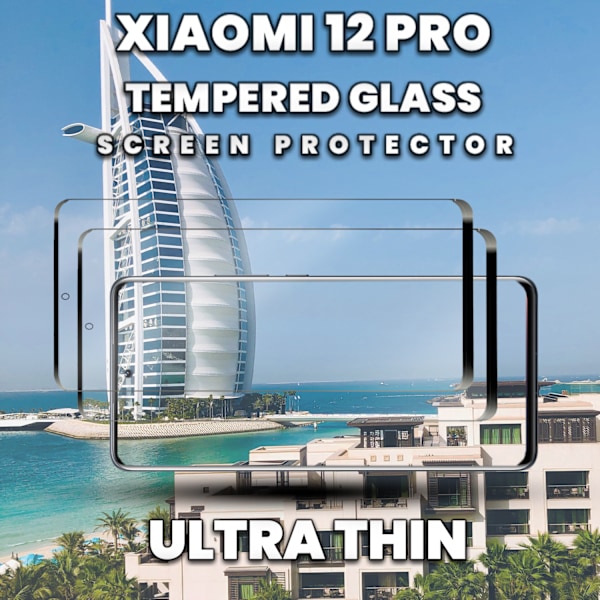 2 Pack Xiaomi 12 PRO - Härdat glas 9H-Super kvalitet 3D