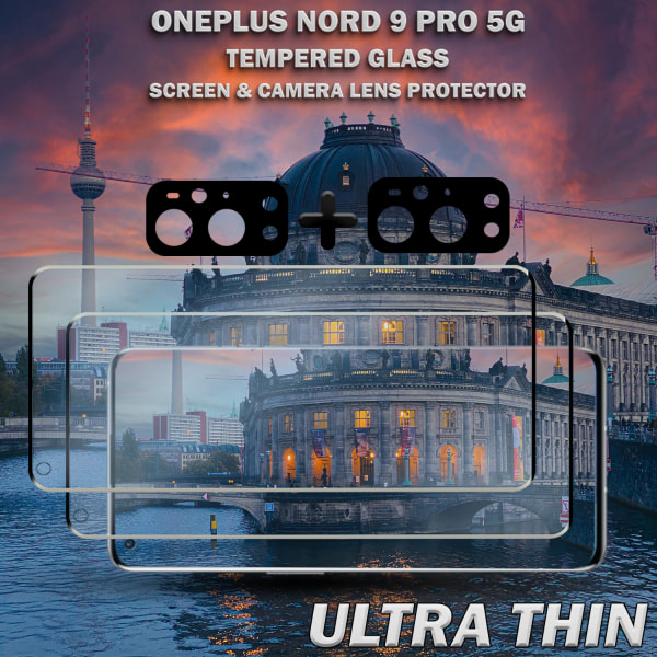 2-Pack OnePlus Nord 9 Pro 5G & 2-Pack linsskydd - Härdat Glas 9H - Super kvalitet 3D