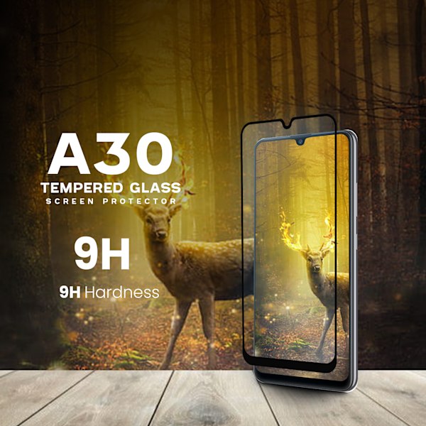 Samsung Galaxy A30 - Härdat Glas 9H-Super Kvalitet 3D Skärmskydd