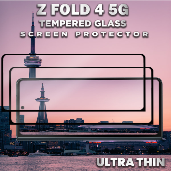 2-Pack Samsung Galaxy Z FOLD 4 5G - Härdat Glas 9H - Super Kvalitet 3D Skärmskydd