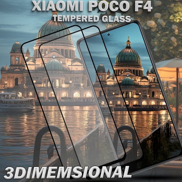 2-Pack XIAOMI POCO F4 Skærmbeskyttelse - Hærdet Glas 9H - Super kvalitet 3D