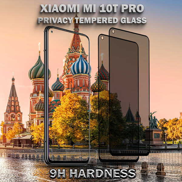 2-Pack Privacy Skärmskydd For Xiaomi Mi 10T Pro - Härdat Glas 9H - Super Kvalitet 3D