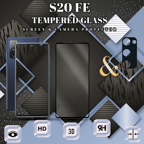1-Pack SAMSUNG S20 FE Skærmbeskyttelse & 1-Pack linsebeskyttelse - Hærdet Glas 9H - Super kvalitet 3D