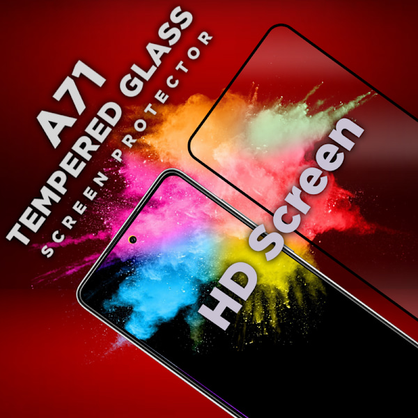 1-Pack SAMSUNG GALAXY A71 Skærmbeskyttelse - Hærdet Glas 9H - Super kvalitet 3D