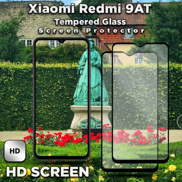 2 Pack Xiaomi Redmi 9AT - Härdat Glas 9H - Super kvalitet 3D Skärmskydd