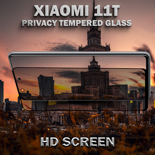 1-Pack Privacy Skärmskydd For Xiaomi 11T - Härdat Glas 9H - Super Kvalitet 3D