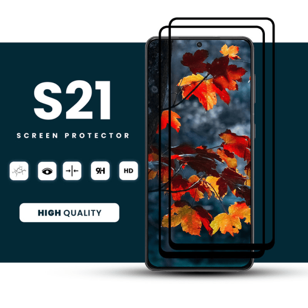 2-Pack Samsung Galaxy S21 5G - Härdat Glas Skärmskydd 9H - HD