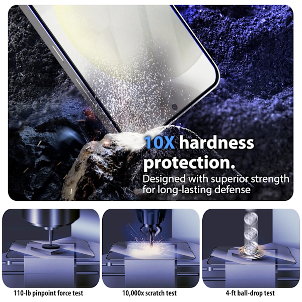 1-Pack Samsung Galaxy S24 Plus Skärmskydd - Härdat Glas | [Automatisk Installation] - Bubbelfritt