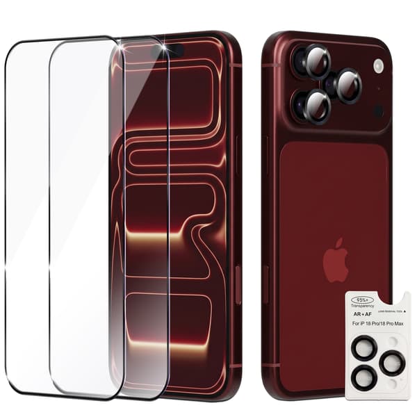 2-Pack iPhone 18 Pro Max Skärmskydd & 1-Pack linsskydd - Härdat Glas 9H - Super kvalitet 3D iPhone 18 Pro Max