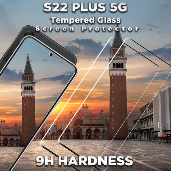 2-Pack SAMSUNG S22 PLUS Skærmbeskyttelse - Hærdet Glas 9H - Super kvalitet 3D