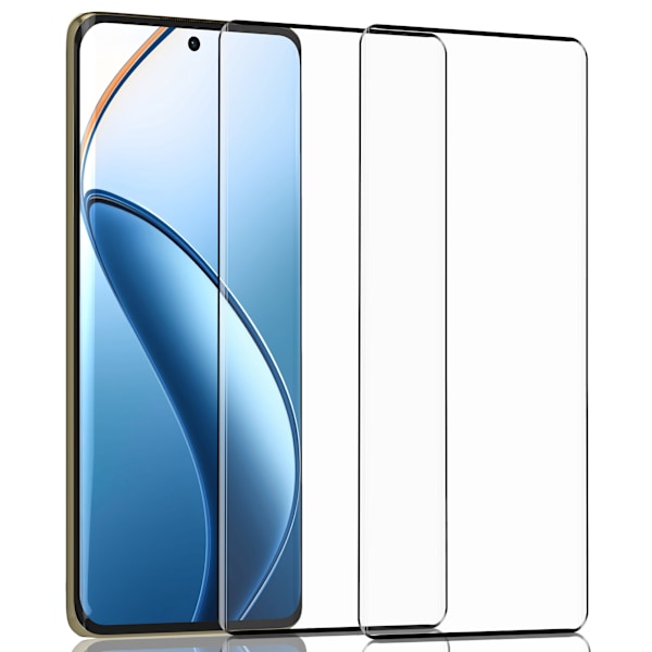 2-Pack Realme 12 Pro Näytönsuoja - Karkaistu Lasi 9H - Super laatu 3D