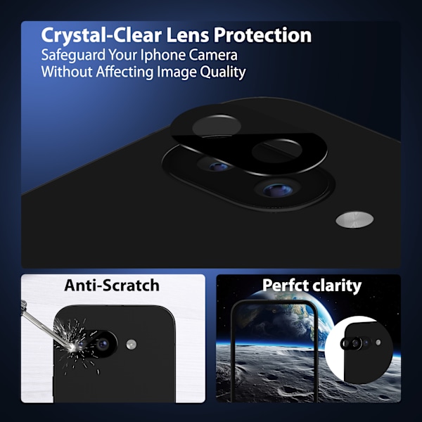2-Pack Google Pixel 9a Skärmskydd & 1-Pack linsskydd - Härdat Glas 9H - Super kvalitet 3D
