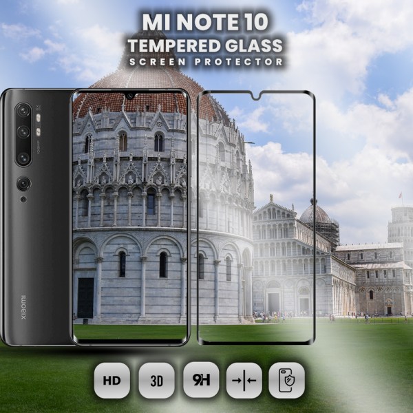 1-Pack XIAOMI MI NOTE 10 Näytönsuoja - Karkaistu Lasi 9H - Super laatu 3D