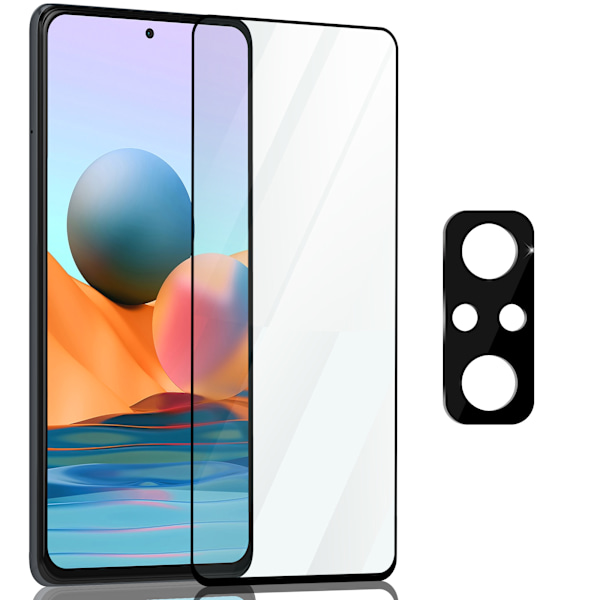 1-Pack Xiaomi Redmi Note 10 Pro Skärmskydd & 1-Pack linsskydd - Härdat Glas 9H - Super kvalitet 3D