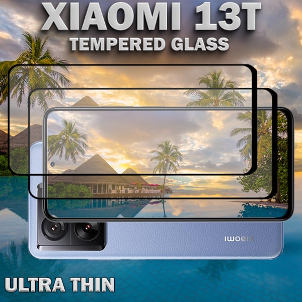 2-pack Xiaomi 13T - Härdat glas 9H - Super kvalitet 3D Skärmskydd