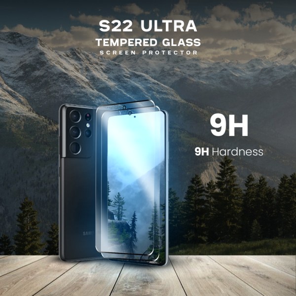 2 Pack - Samsung S22 ULTRA - 9H Härdat Glass - 3D Super Kvalitet