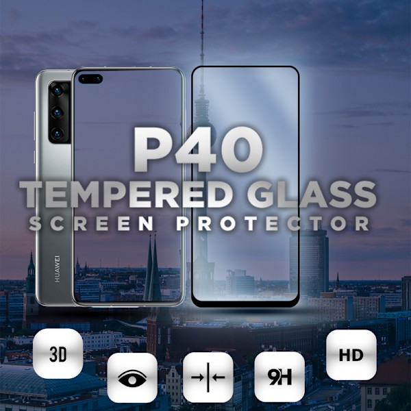 Huawei P40 - Härdat glas 9H – 3D Super kvalitet