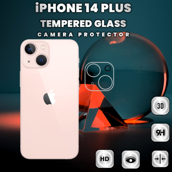 iPhone 14 Plus Linsskydd - 9H Härdat Glas - Super 3D Linsskydd
