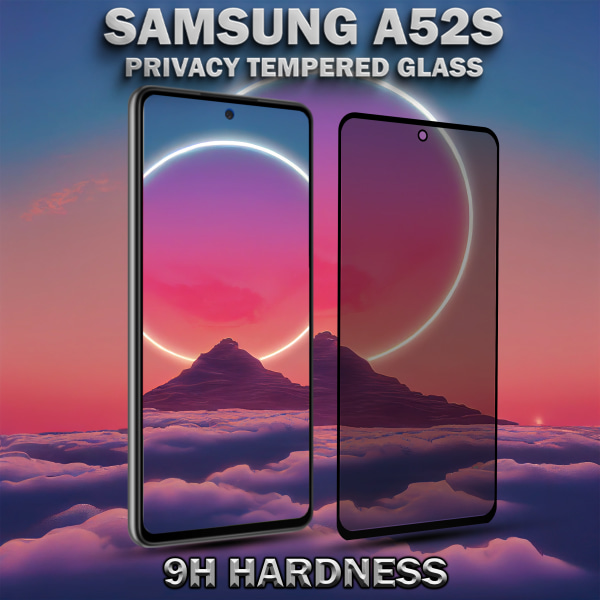 1-Pack Privacy Skärmskydd For Samsung A52S - Härdat Glas 9H - Super Kvalitet 3D