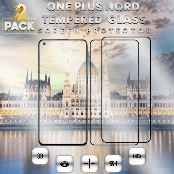 2-Pack ONEPLUS NORD Näytönsuoja - Karkaistu Lasi 9H - Super laatu 3D