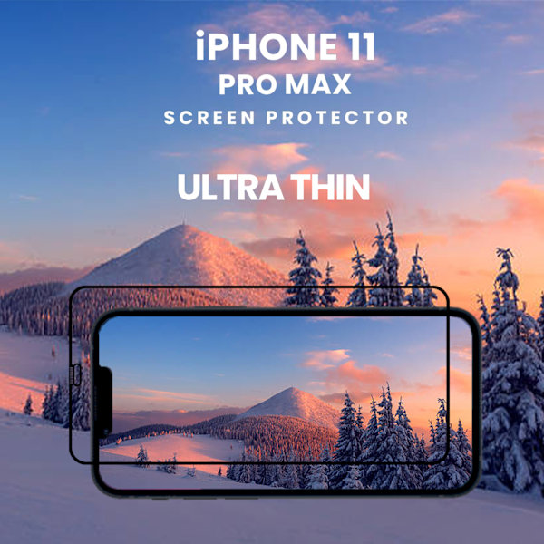 skärmskydd Iphone 11 Pro Max / XS Max, härdat glas hög kvalitet Svart