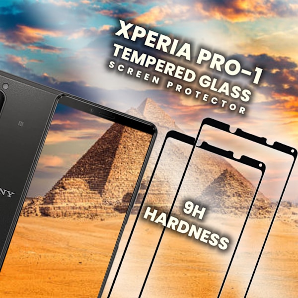 2-Pack SONY XPERIA PRO1 Näytönsuoja - Karkaistu Lasi 9H - Super laatu 3D