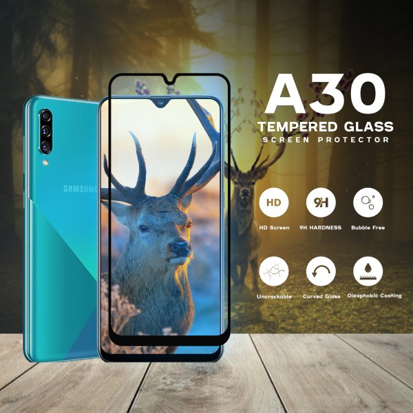 Samsung Galaxy A30 - Härdat Glas 9H-Super Kvalitet 3D Skärmskydd