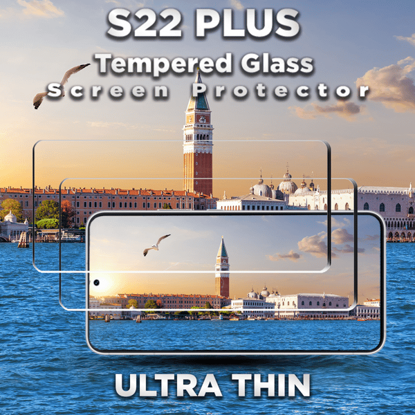 2-Pack SAMSUNG S22 PLUS Skærmbeskyttelse - Hærdet Glas 9H - Super kvalitet 3D