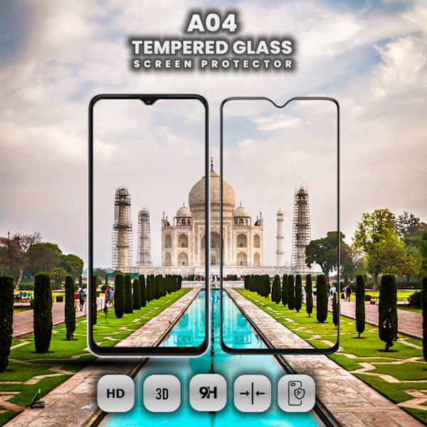1-Pack SAMSUNG GALAXY A04 Skærmbeskyttelse - Hærdet Glas 9H - Super kvalitet 3D