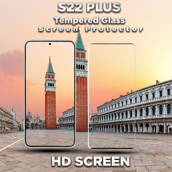 1-Pack SAMSUNG S22 PLUS Näytönsuoja - Karkaistu Lasi 9H - Super laatu 3D