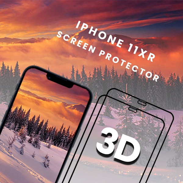 2-Pack iPhone XR - Härdat Glas 9H - Super Kvalitet 3D Skärmskydd