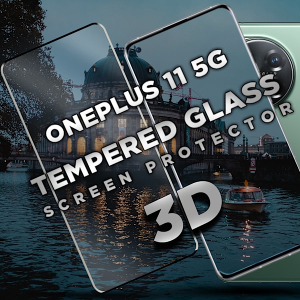 OnePlus 11 5G- Härdat glas 9H - Super kvalitet 3D Skärmskydd