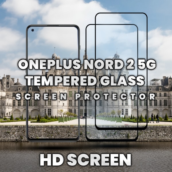 2-Pack OnePlus Nord 2 5G - Härdat glas 9H - Super kvalitet 3D Skärmskydd