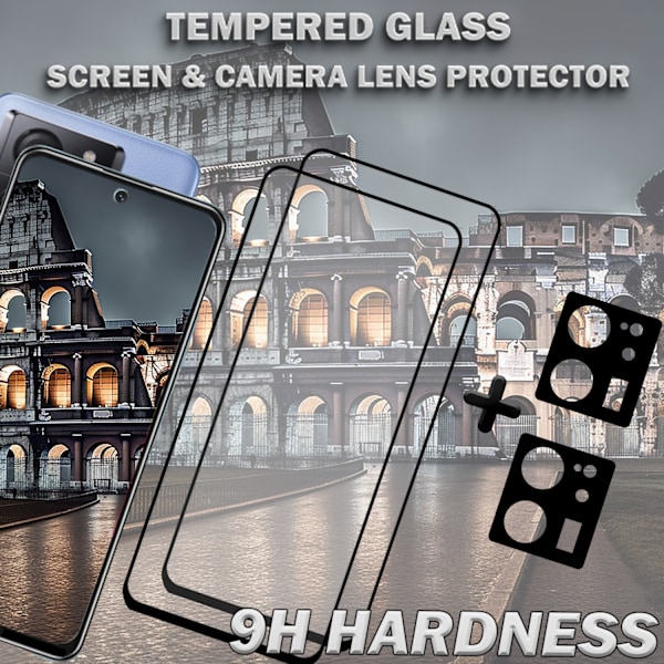 2-Pack XIAOMI 13T Skärmskydd & 2-Pack linsskydd - Härdat Glas 9H - Super kvalitet 3D