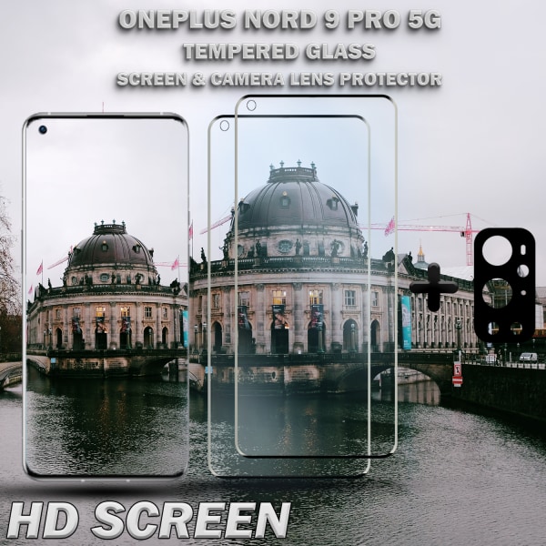 2-Pack ONEPLUS 9 PRO Skærmbeskyttelse & 1-Pack linsebeskyttelse - Hærdet Glas 9H - Super kvalitet 3D